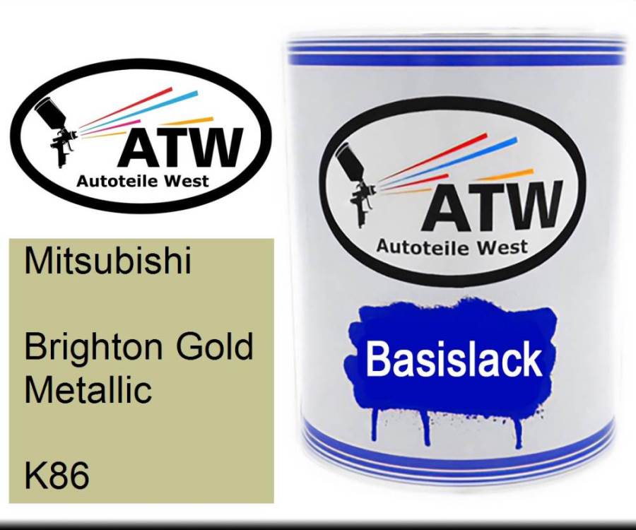 Mitsubishi, Brighton Gold Metallic, K86: 1L Lackdose, von ATW Autoteile West.